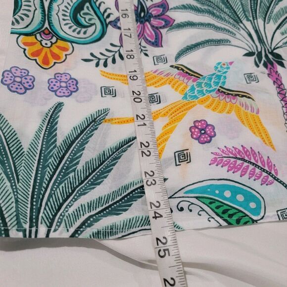 Talbots Womens Top Size Small Tropical Beach Vacation Colorful Paisley Boho - Picture 7 of 7